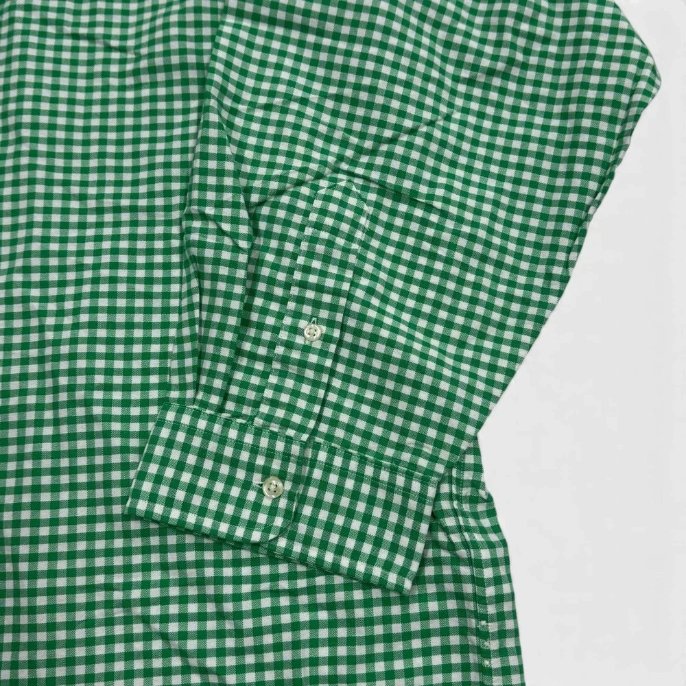 Polo Ralph Lauren Mens 5XB Green Gingham Check Button Down Shirt Classic Fit NWT